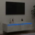 Kép 1/11 - TV szekrény LED világítással beton szürke 100X35,5x25 cm