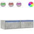 Kép 2/11 - TV szekrény LED világítással beton szürke 100X35,5x25 cm
