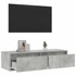 Kép 5/11 - TV szekrény LED világítással beton szürke 100X35,5x25 cm