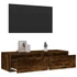 Kép 5/11 - TV szekrény LED világítással füstölt tölgy 100X35,5x25 cm