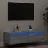 Kép 1/11 - TV szekrény LED világítással szürke sonoma 100X35,5x25 cm