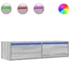 Kép 2/11 - TV szekrény LED világítással szürke sonoma 100X35,5x25 cm