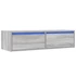 Kép 3/11 - TV szekrény LED világítással szürke sonoma 100X35,5x25 cm