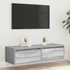Kép 4/11 - TV szekrény LED világítással szürke sonoma 100X35,5x25 cm