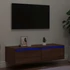 Kép 1/11 - TV szekrény LED világítással barna tölgy 100X35,5x25 cm