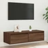 Kép 4/11 - TV szekrény LED világítással barna tölgy 100X35,5x25 cm
