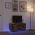 Kép 1/11 - Füstös tölgyszínű TV-szekrény LED-világítással 100x41x50 cm