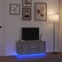 Kép 1/11 - Szürke sonoma színű TV-szekrény LED-lámpákkal 100x41x50 cm