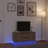 Kép 1/11 - Kézműves tölgy színű TV-szekrény LED-lámpákkal 100x41x50 cm