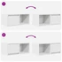 Kép 10/11 - 2 db fehér szerelt fa TV-szekrény 60x31x25,5 cm