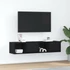 Kép 1/11 - 2 db fekete tölgy színű szerelt fa TV-szekrény 60x31x25,5 cm