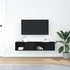 Kép 3/11 - 2 db fekete tölgy színű szerelt fa TV-szekrény 60x31x25,5 cm