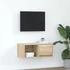 Kép 1/11 - Sonoma tölgy színű szerelt fa fali TV-szekrény 60x31x25,5 cm