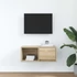 Kép 3/11 - Sonoma tölgy színű szerelt fa fali TV-szekrény 60x31x25,5 cm