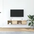 Kép 3/11 - 2 db sonoma tölgy színű szerelt fa TV-szekrény 60x31x25,5 cm