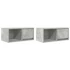 Kép 2/11 - 2 db betonszürke szerelt fa TV-szekrény 60x31x25,5 cm