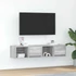 Kép 1/11 - 2 db szürke sonoma szerelt fa fali TV-szekrény 60x31x25,5 cm