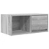 Kép 6/11 - 2 db szürke sonoma szerelt fa fali TV-szekrény 60x31x25,5 cm