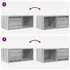 Kép 10/11 - 2 db szürke sonoma szerelt fa fali TV-szekrény 60x31x25,5 cm