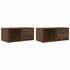 Kép 2/11 - 2 db barna tölgy színű szerelt fa TV-szekrény 60x31x25,5 cm