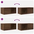 Kép 10/11 - 2 db barna tölgy színű szerelt fa TV-szekrény 60x31x25,5 cm