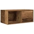 Kép 2/11 - Antik fa színű szerelt fa TV-szekrény 60x31x25,5 cm