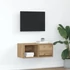 Kép 1/11 - Kézműves tölgy színű szerelt fa TV-szekrény 60x31x25,5 cm