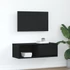 Kép 1/11 - Fekete tölgy színű szerelt fa TV-szekrény 80x31x25,5 cm