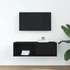 Kép 3/11 - Fekete tölgy színű szerelt fa TV-szekrény 80x31x25,5 cm