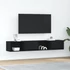 Kép 1/11 - 2 db fekete tölgy színű szerelt fa TV-szekrény 80x31x25,5 cm