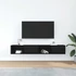 Kép 3/11 - 2 db fekete tölgy színű szerelt fa TV-szekrény 80x31x25,5 cm