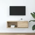 Kép 3/11 - Sonoma tölgy színű szerelt fa fali TV-szekrény 80x31x25,5 cm