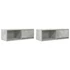 Kép 2/11 - 2 db betonszürke szerelt fa TV-szekrény 80x31x25,5 cm