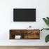 Kép 3/11 - Füstös tölgy színű szerelt fa TV-szekrény 80x31x25,5 cm