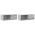 Kép 2/11 - 2 db szürke sonoma szerelt fa fali TV-szekrény 80x31x25,5 cm