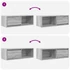 Kép 10/11 - 2 db szürke sonoma szerelt fa fali TV-szekrény 80x31x25,5 cm