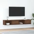 Kép 1/11 - 2 db barna tölgy színű szerelt fa TV-szekrény 80x31x25,5 cm
