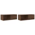 Kép 2/11 - 2 db barna tölgy színű szerelt fa TV-szekrény 80x31x25,5 cm