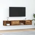 Kép 1/11 - 2 db antik fa szerelt fa fali TV-szekrény 80x31x25,5 cm
