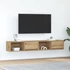 Kép 1/11 - 2 db kézműves tölgy színű szerelt fa TV-szekrény 80x31x25,5 cm