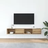 Kép 3/11 - 2 db kézműves tölgy színű szerelt fa TV-szekrény 80x31x25,5 cm