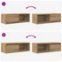 Kép 10/11 - 2 db kézműves tölgy színű szerelt fa TV-szekrény 80x31x25,5 cm