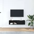 Kép 3/11 - Fekete tölgy színű szerelt fa TV-szekrény 100x31x25,5cm