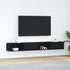 Kép 1/11 - 2 db fekete tölgy színű szerelt fa TV-szekrény 100x31x25,5cm