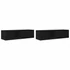 Kép 2/11 - 2 db fekete tölgy színű szerelt fa TV-szekrény 100x31x25,5cm