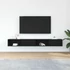 Kép 3/11 - 2 db fekete tölgy színű szerelt fa TV-szekrény 100x31x25,5cm