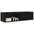 Kép 4/11 - 2 db fekete tölgy színű szerelt fa TV-szekrény 100x31x25,5cm