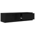 Kép 5/11 - 2 db fekete tölgy színű szerelt fa TV-szekrény 100x31x25,5cm