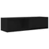 Kép 6/11 - 2 db fekete tölgy színű szerelt fa TV-szekrény 100x31x25,5cm