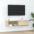 Kép 1/11 - Sonoma tölgy színű szerelt fa TV-szekrény 100x31x25,5cm